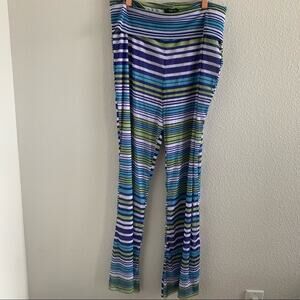For Cynthia Beachwear Striped Mesh Beach Pool Pant XL